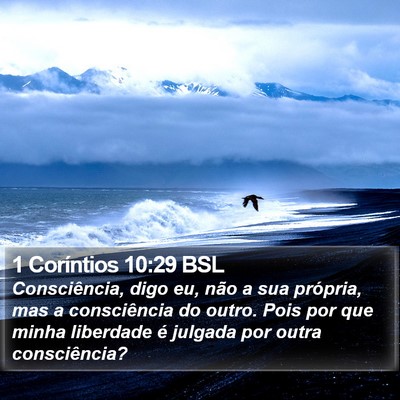 1 Coríntios 10:29 BSL Bible Verse Image
