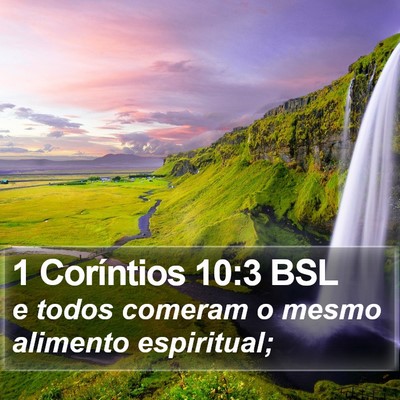 1 Coríntios 10:3 BSL Bible Verse Image