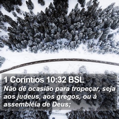 1 Coríntios 10:32 BSL Bible Verse Image