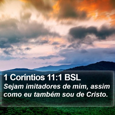 1 Coríntios 11:1 BSL Bible Verse Image