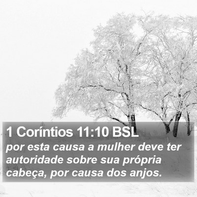 1 Coríntios 11:10 BSL Bible Verse Image