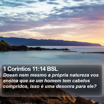 1 Coríntios 11:14 BSL Bible Verse Image