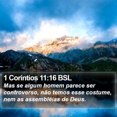 1 Coríntios 11:16 BSL Bible Verse Image