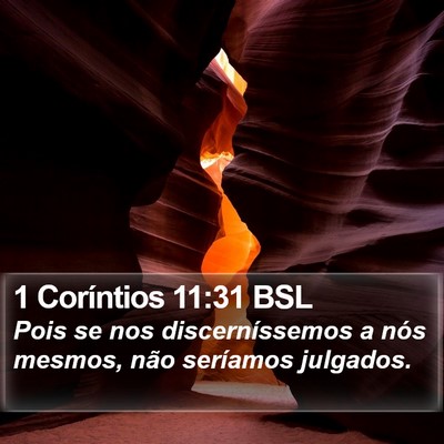 1 Coríntios 11:31 BSL Bible Verse Image