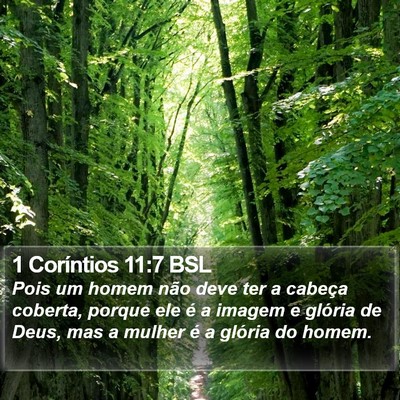 1 Coríntios 11:7 BSL Bible Verse Image