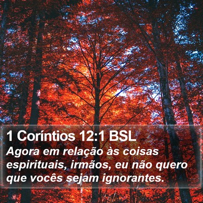 1 Coríntios 12:1 BSL Bible Verse Image
