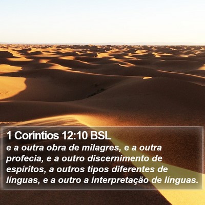 1 Coríntios 12:10 BSL Bible Verse Image