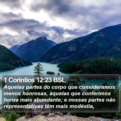 1 Coríntios 12:23 BSL Bible Verse Image