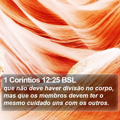1 Coríntios 12:25 BSL Bible Verse Image
