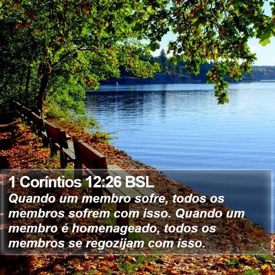 1 Coríntios 12:26 BSL Bible Verse Image