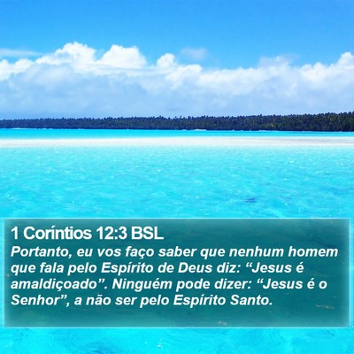1 Coríntios 12:3 BSL Bible Verse Image