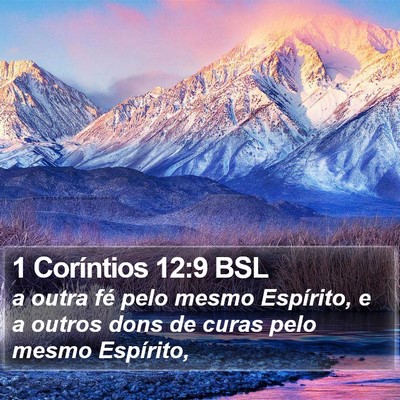 1 Coríntios 12:9 BSL Bible Verse Image