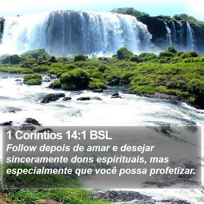 1 Coríntios 14:1 BSL Bible Verse Image