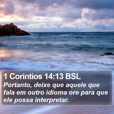1 Coríntios 14:13 BSL Bible Verse Image