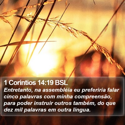 1 Coríntios 14:19 BSL Bible Verse Image
