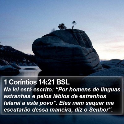 1 Coríntios 14:21 BSL Bible Verse Image