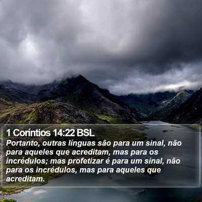 1 Coríntios 14:22 BSL Bible Verse Image