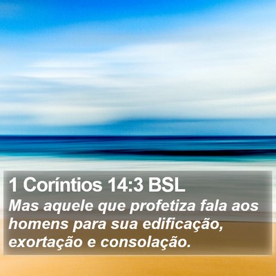 1 Coríntios 14:3 BSL Bible Verse Image