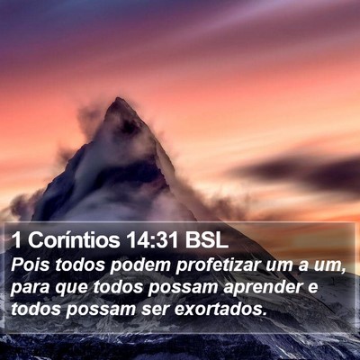 1 Coríntios 14:31 BSL Bible Verse Image