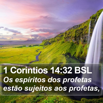 1 Coríntios 14:32 BSL Bible Verse Image