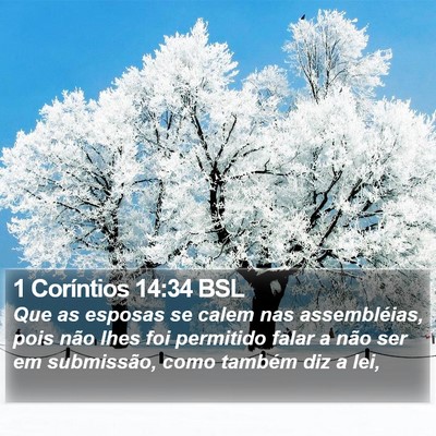 1 Coríntios 14:34 BSL Bible Verse Image