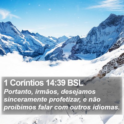 1 Coríntios 14:39 BSL Bible Verse Image