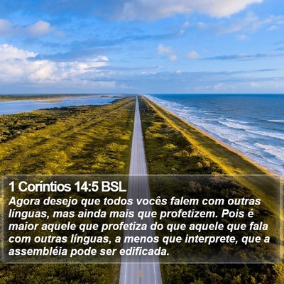 1 Coríntios 14:5 BSL Bible Verse Image