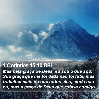 1 Coríntios 15:10 BSL Bible Verse Image