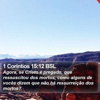 1 Coríntios 15:12 BSL Bible Verse Image
