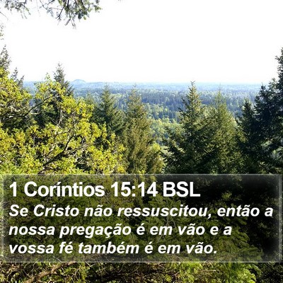 1 Coríntios 15:14 BSL Bible Verse Image