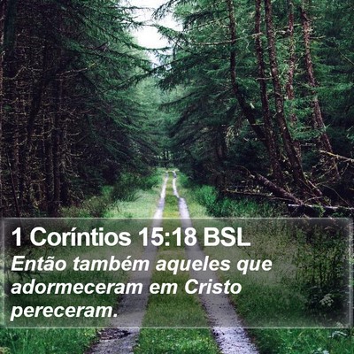 1 Coríntios 15:18 BSL Bible Verse Image