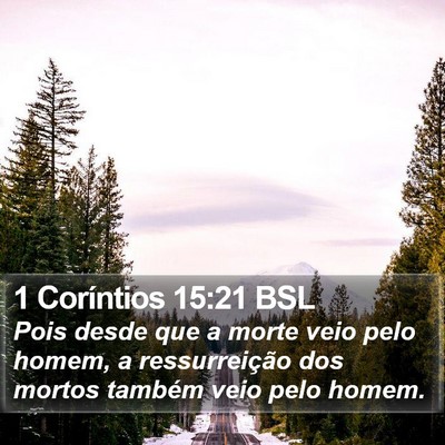 1 Coríntios 15:21 BSL Bible Verse Image