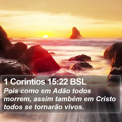 1 Coríntios 15:22 BSL Bible Verse Image