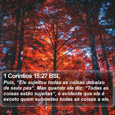 1 Coríntios 15:27 BSL Bible Verse Image