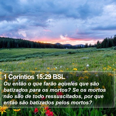 1 Coríntios 15:29 BSL Bible Verse Image