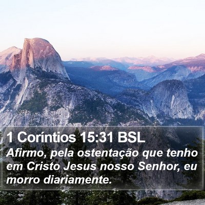 1 Coríntios 15:31 BSL Bible Verse Image