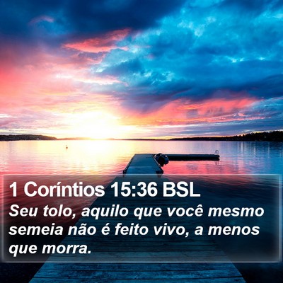 1 Coríntios 15:36 BSL Bible Verse Image