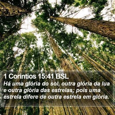 1 Coríntios 15:41 BSL Bible Verse Image