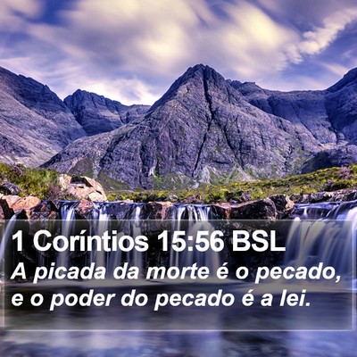 1 Coríntios 15:56 BSL Bible Verse Image