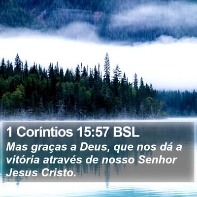 1 Coríntios 15:57 BSL Bible Verse Image