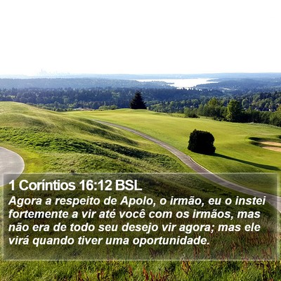 1 Coríntios 16:12 BSL Bible Verse Image