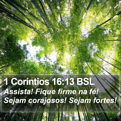 1 Coríntios 16:13 BSL Bible Verse Image