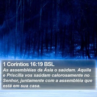 1 Coríntios 16:19 BSL Bible Verse Image