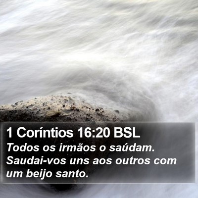 1 Coríntios 16:20 BSL Bible Verse Image