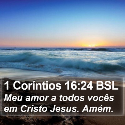 1 Coríntios 16:24 BSL Bible Verse Image