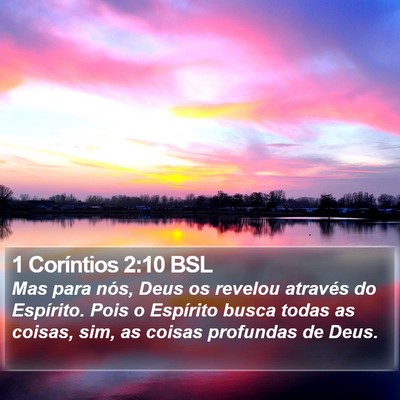 1 Coríntios 2:10 BSL Bible Verse Image