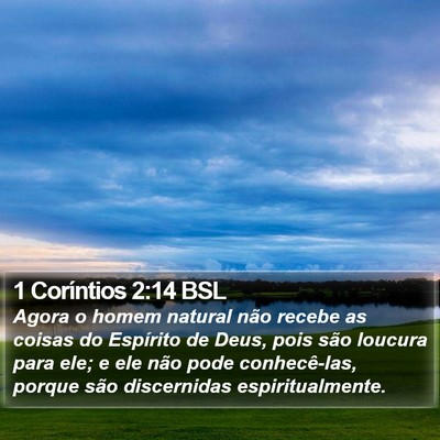 1 Coríntios 2:14 BSL Bible Verse Image