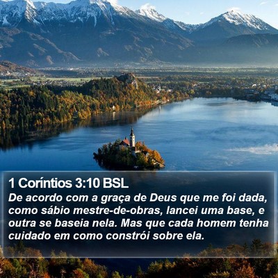 1 Coríntios 3:10 BSL Bible Verse Image