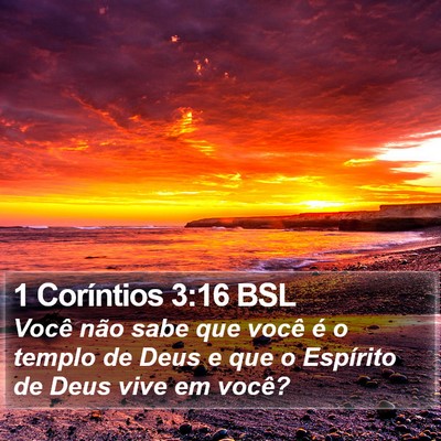 1 Coríntios 3:16 BSL Bible Verse Image