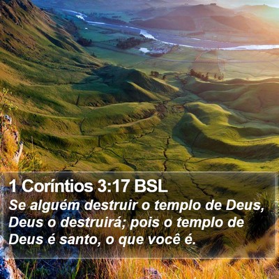 1 Coríntios 3:17 BSL Bible Verse Image